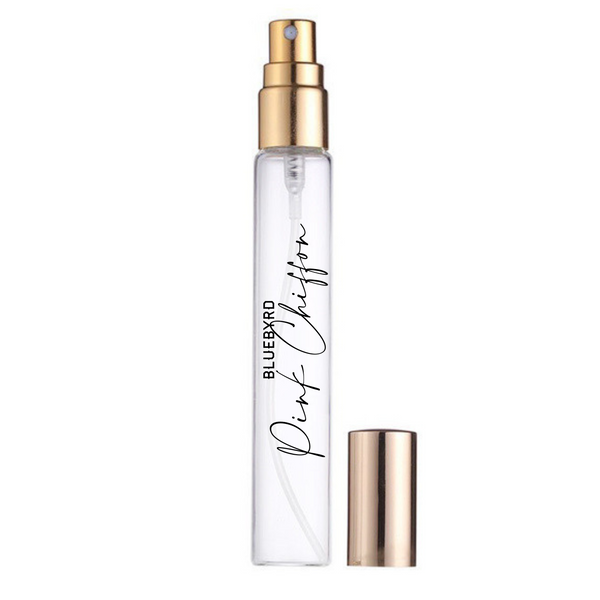 pink chiffon travel spray perfume handmade fresh