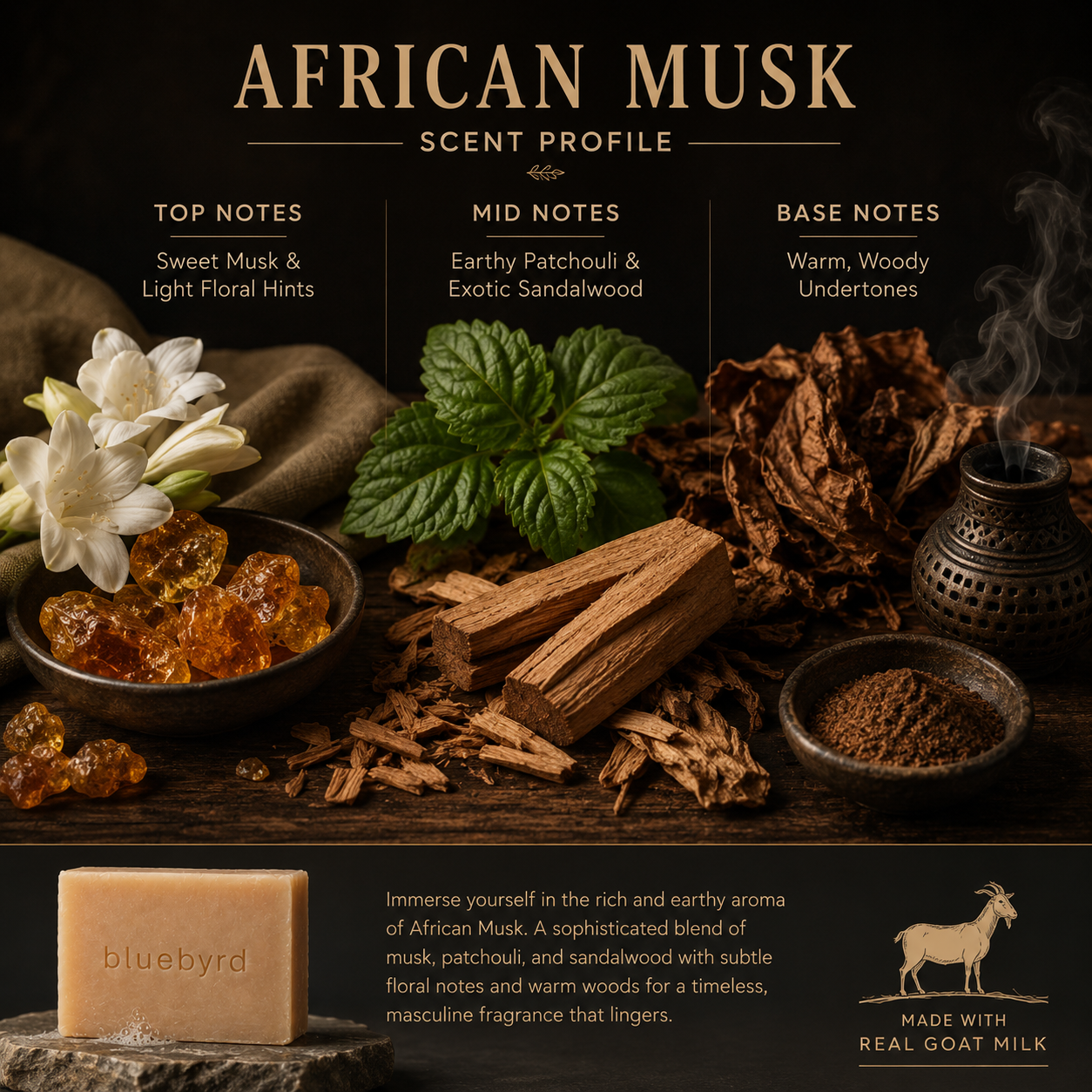 AFRICAN MUSK | Men's Goat Milk Soap