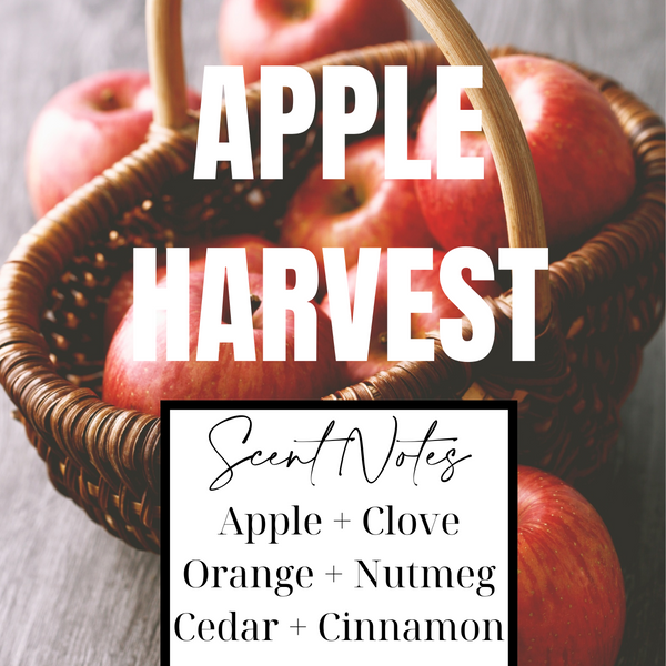 APPLE HARVEST FALL SCENTED CANDLE JAR | Autumn Apples Spiced Coconut Wax Candle Highly Scented