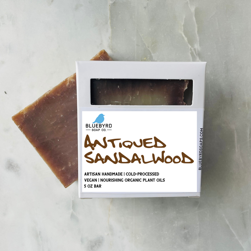 ANTIQUED SANDALWOOD BEST Mens Soap Bar Handmade Natural Man Soap