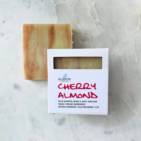 CHERRY ALMOND ALOE Best Mens Shampoo Bars Handmade Natural Man Solid Shampoo  Bars, Cherry Almond Soap for Men, Mens Scented Soap With Aloe 