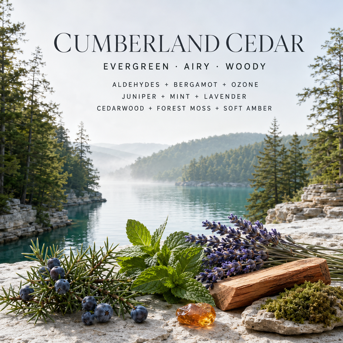CUMBERLAND CEDAR CANDLE | Hand-Poured Coconut Wax Blend 9oz.