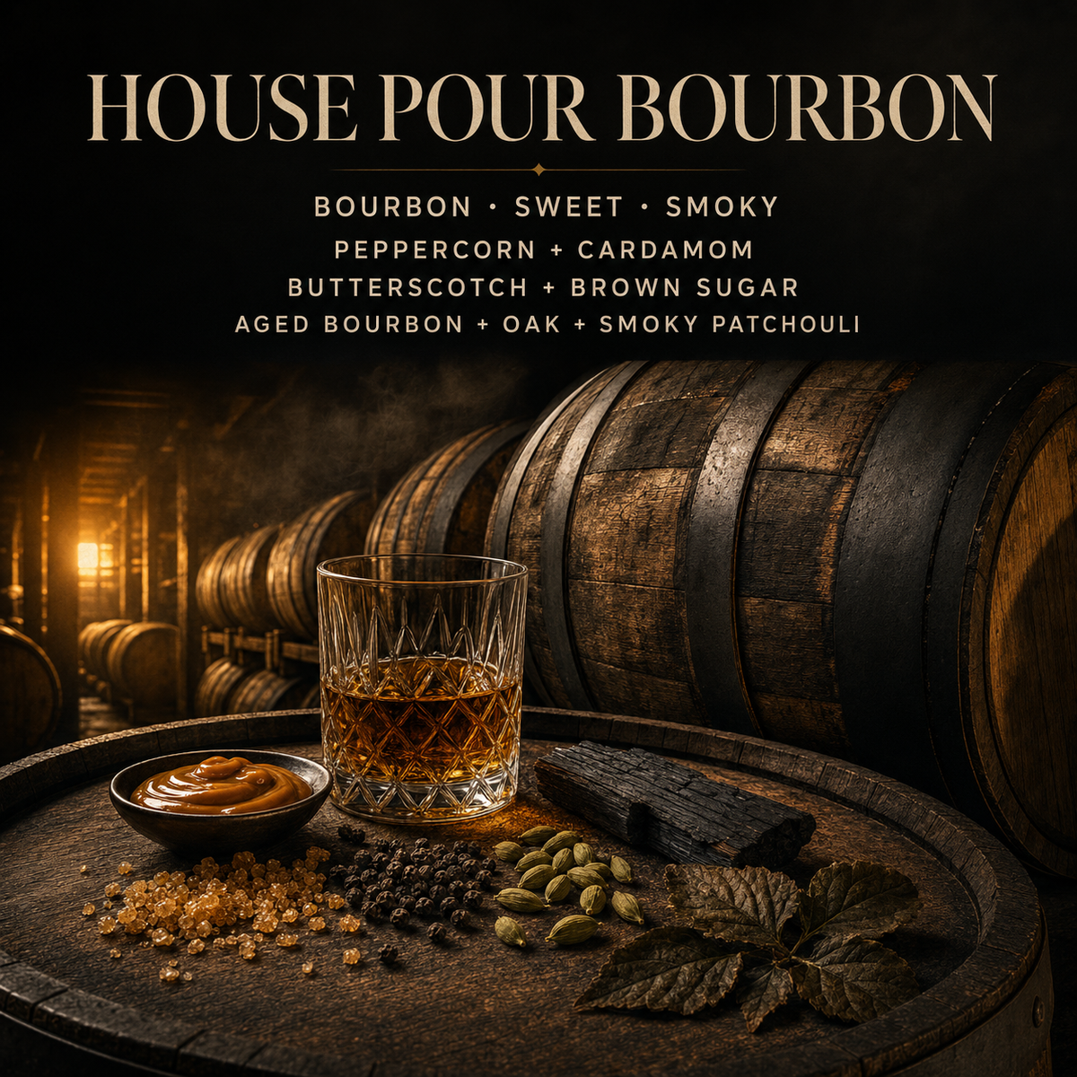HOUSE POUR BOURBON CANDLE | Hand-Poured Coconut Wax Blend 9oz.