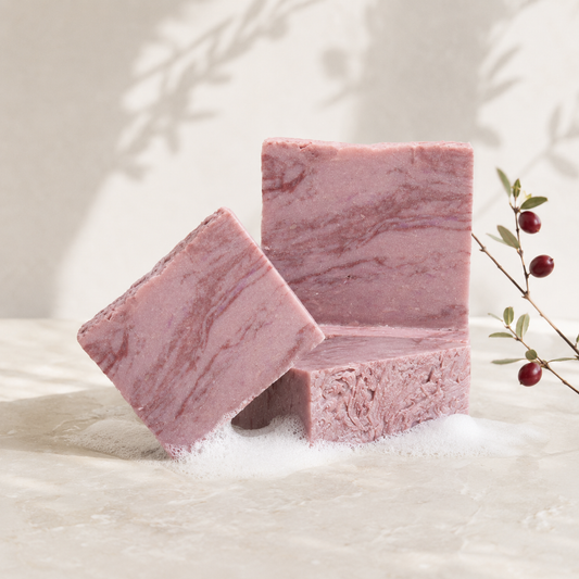 Cranberry Cream & Spice Goat Milk Soap | Seasonal Soap Bar