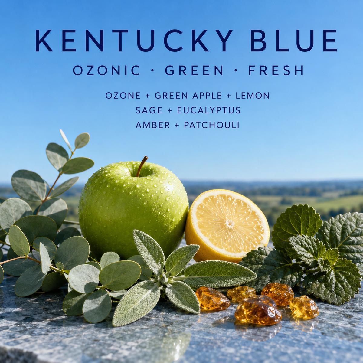 KENTUCKY BLUE CANDLE | Hand-Poured Coconut Wax Blend 9oz.