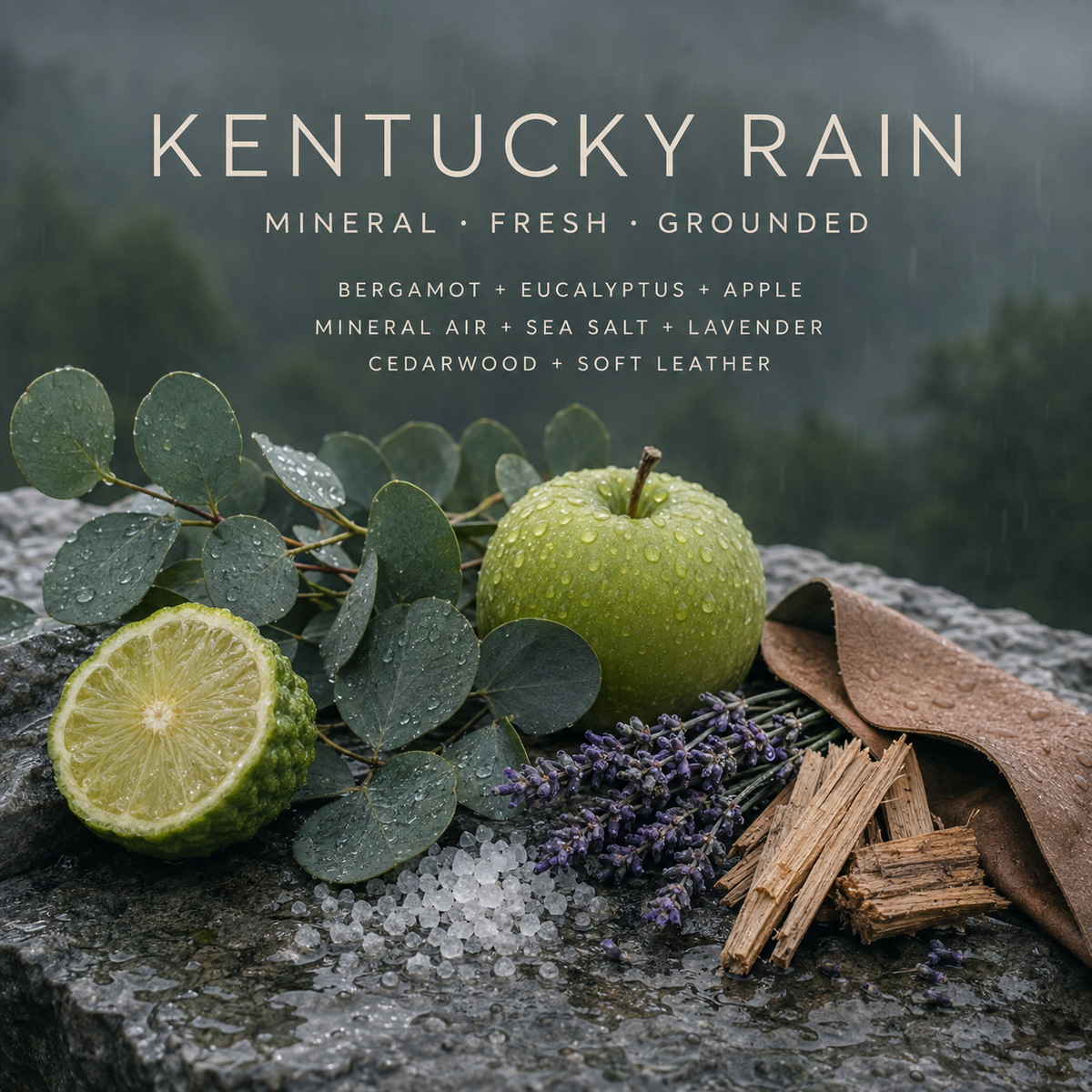 KENTUCKY RAIN CANDLE | Hand-Poured Coconut Wax Blend 9oz.