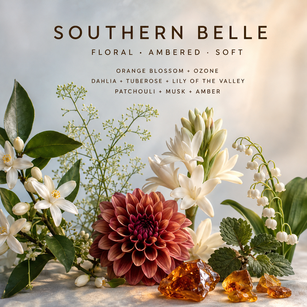 SOUTHERN BELLE CANDLE | Hand-Poured Coconut Wax Blend 9oz.