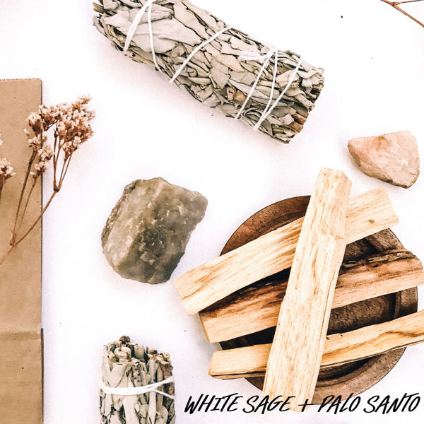 white sage and palo santo room and linen spray