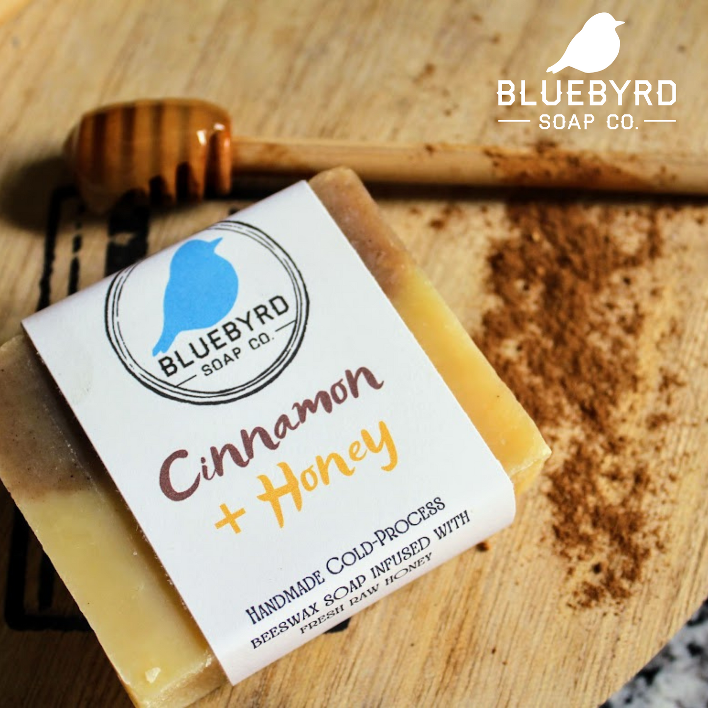 Premium Handmade Natural Bath Soap for Your Family. Made with Cinnamon, Fresh Honey, and Natural Beeswax.