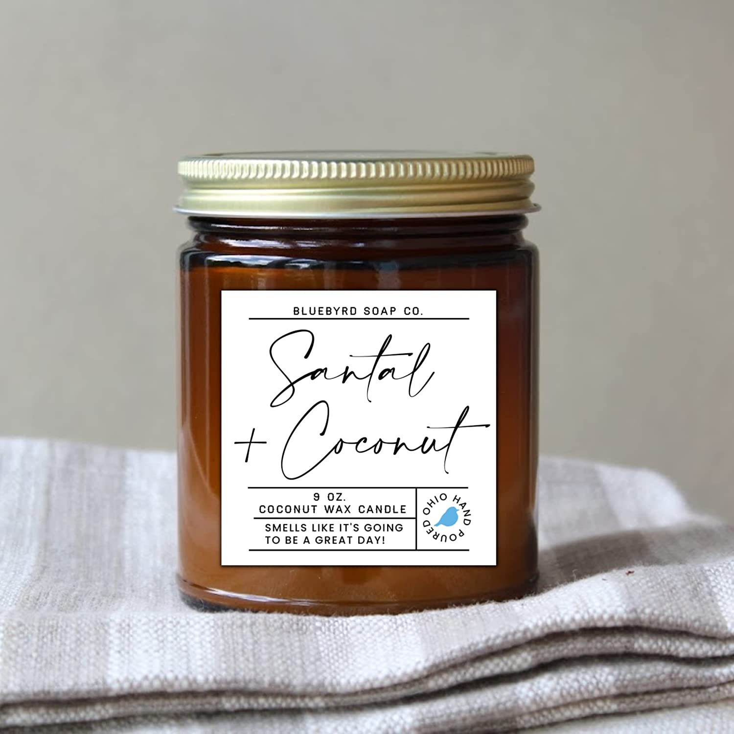 Santal + Coconut Soy Wax Blend Scented Candle | Beach Candle | Summer  Candle | Non-toxic | Handmade