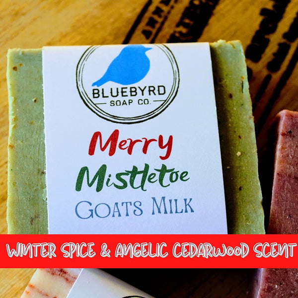 merry mistletoe goat milk scented holiday soap bar pack of 3