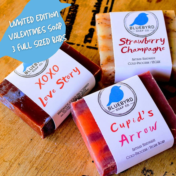 Vanlentines Day Soap Gift, Cupid Arrow, XOXO soap, love story scented soap, strawberries and champagne soap, valentines soap gift, anniversary soap gift box