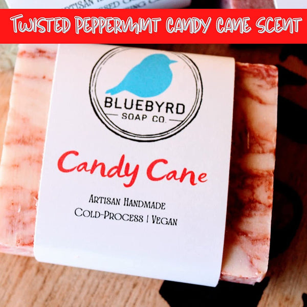 twisted peppermint candy cane soap bar all natural