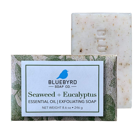 SMELL AWESOME: Refresh!! This body scrub bar contains an essential oil blended fragrance of Eucalyptus & Seaweed. Essential oils of eucalyptus purify and invigorate the senses, while the seaweed provides additional vitamins and minerals for moisturizing qualities to the skin.