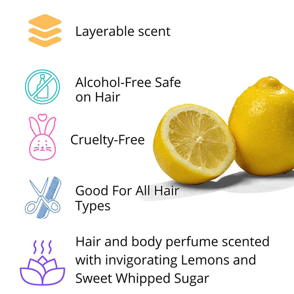 Sugared Lemons | Body Mist & Hair Perfume Spray, 8oz.