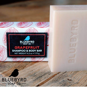 grapefruit scented body bars and shampoo