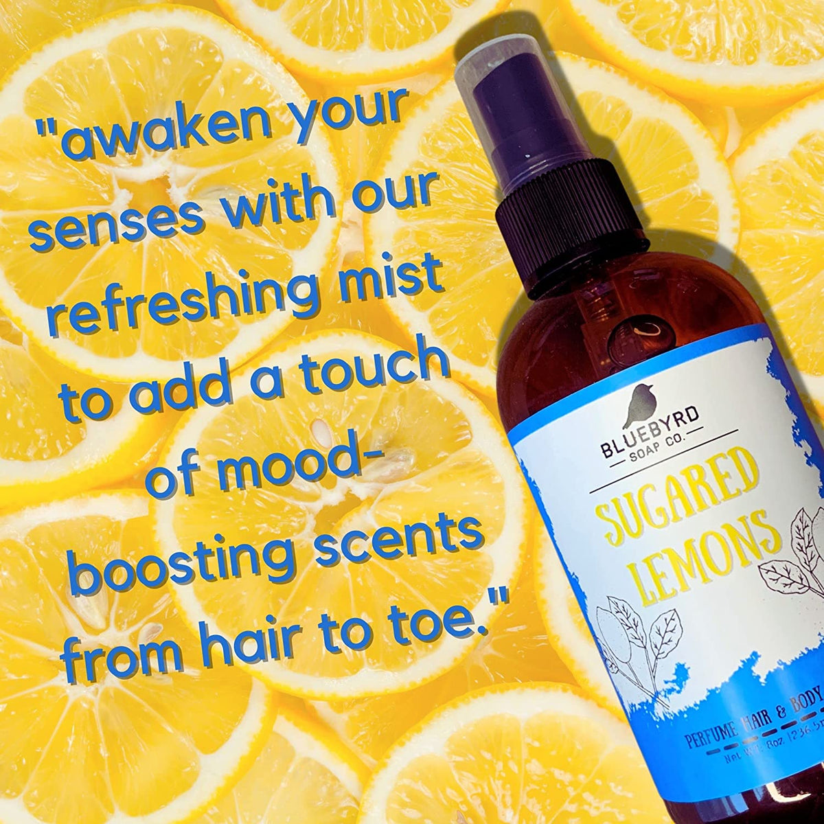 Sugared Lemons | Body Mist & Hair Perfume Spray, 8oz.
