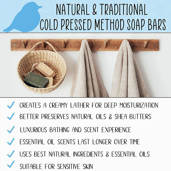 cold processed soap bars with essential oils and natural ingredients