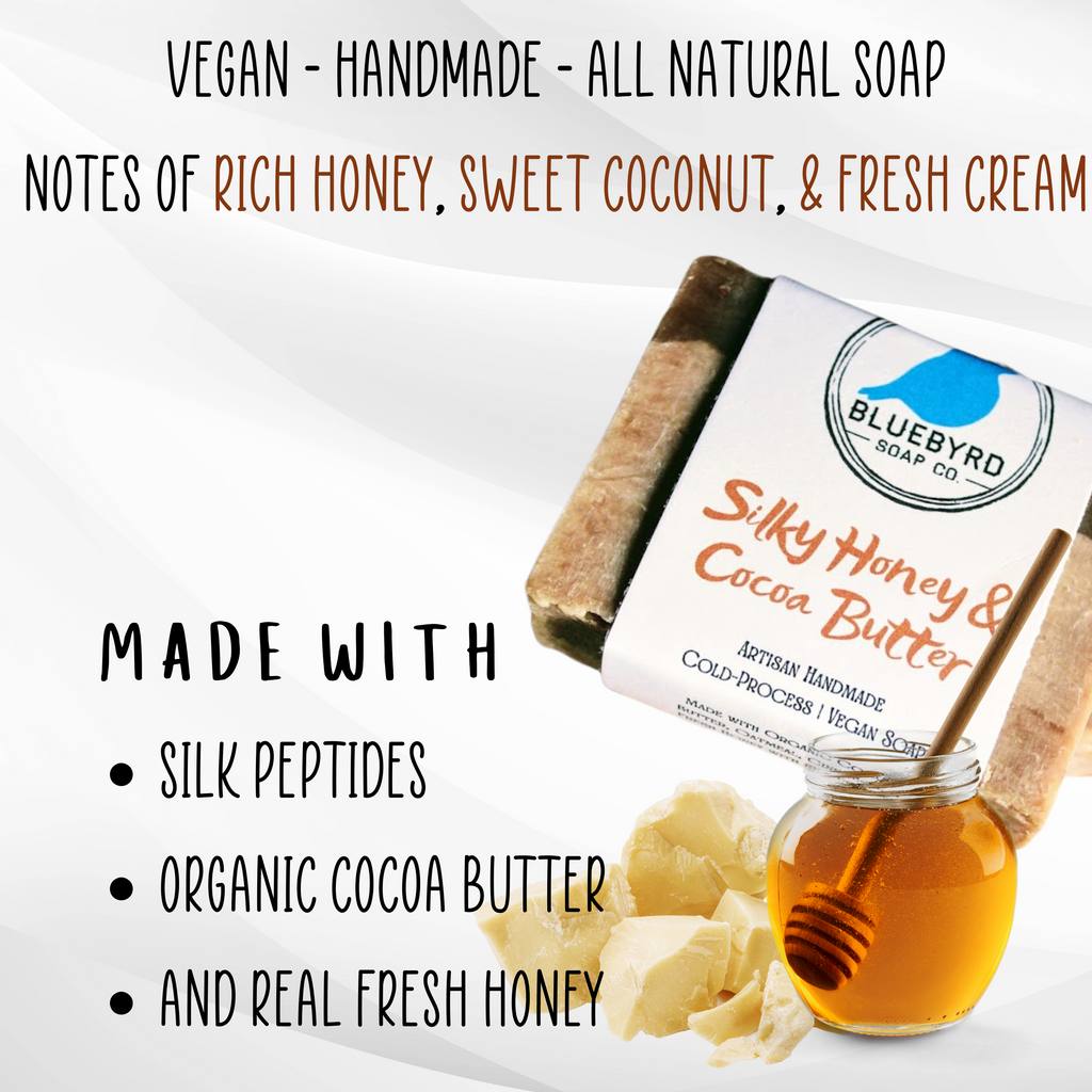 Honey + Milk Soap Bar & Sack - Handmade All Natural Bath & Beauty